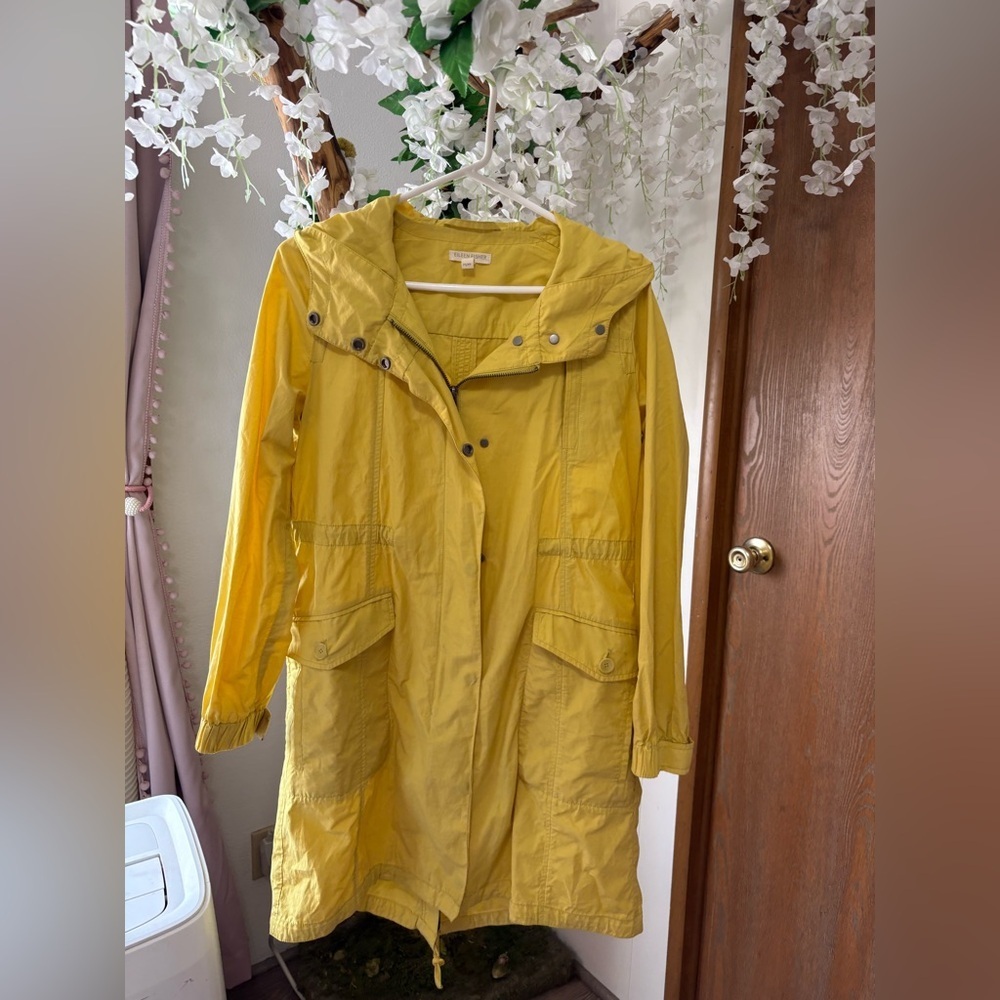 Eileen Fisher Women's Mustard Trench Coat 🌞 - Picture 3 of 9